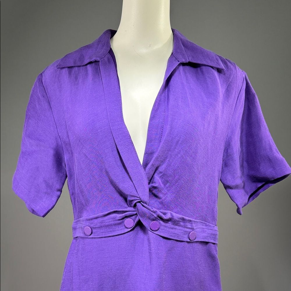 Sandro Purple Midi Dress (R9) - Picture 3 of 10